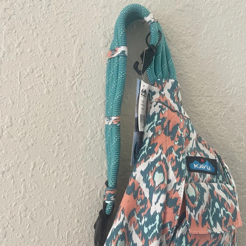 KAVU Rope Sling Bag Back Pack Beach Paint Casual Outdoors NWT